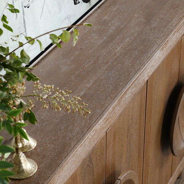 Vally Solid Wood 6 Drawer Buffet with Magnetic Doors