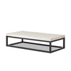 The 67' Rectangular Coffee Table in Travertine