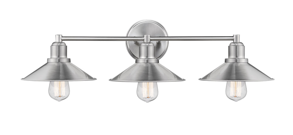 Casa 3 Light Vanity in Brushed Nickel Finish