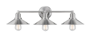 Casa 3 Light Vanity in Brushed Nickel Finish