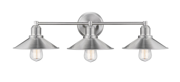 Casa 3 Light Vanity in Brushed Nickel Finish