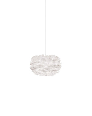 Eos Micro Plug-In Pendant in White with White Cord