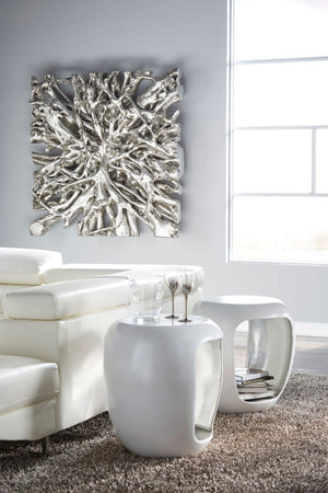 Square Root Wall Art, Silver Leaf, Md 48"