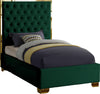 Jared Twin Bed In Green Velvet