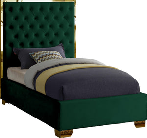 Jared Twin Bed In Green Velvet