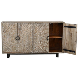 Vivienne Solid Wood Cabinet - Distressed Taupe