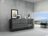 Reese Buffet in Grey High Gloss