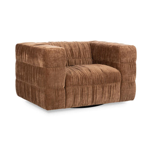 Afeela Upholstered Swivel Chair - Bronze Polyester
