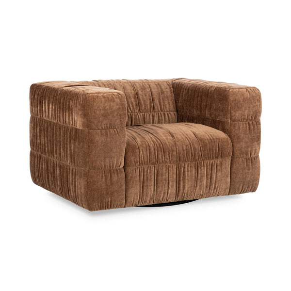 Afeela Upholstered Swivel Chair - Bronze Polyester