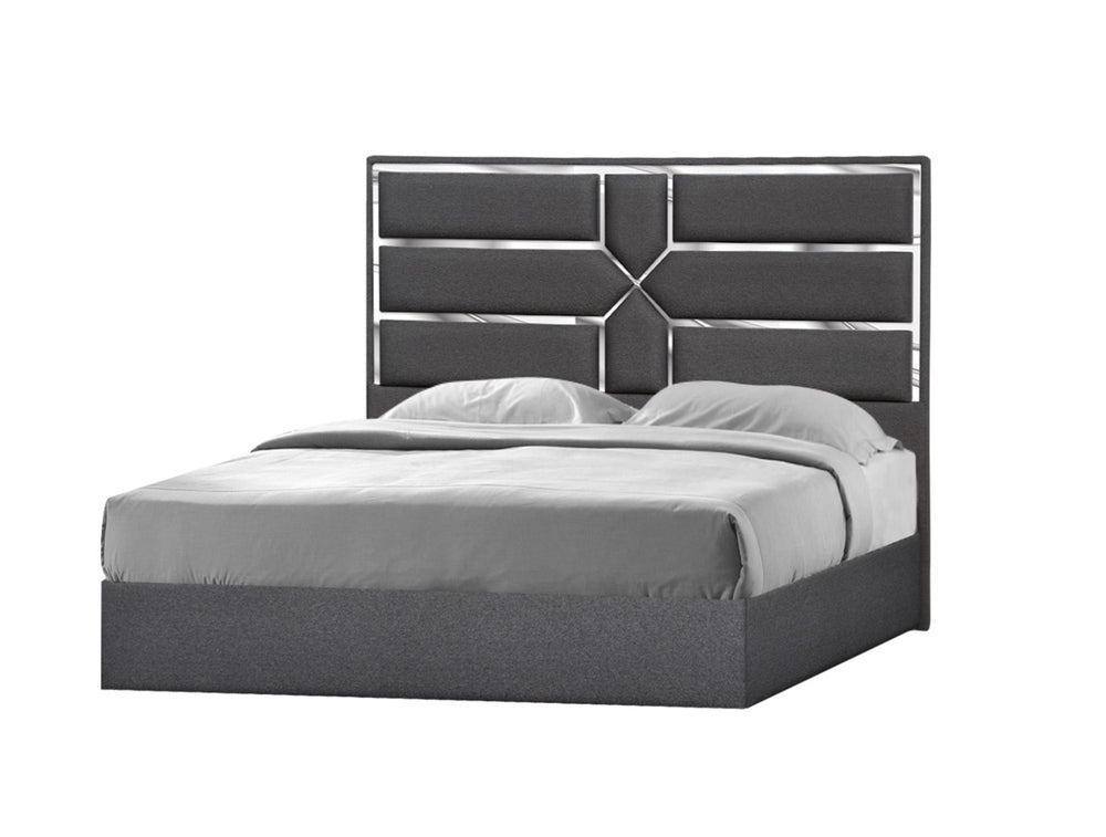 Da Vinci King Bed in Charcoal