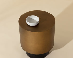 BERNABY END TABLE - ANTIQUE BRASS