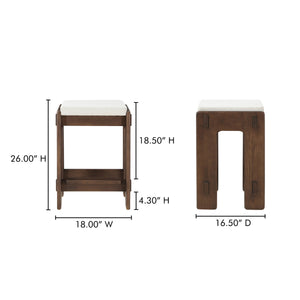 Ashby Counter Stool Brown with Craftsman Detailing