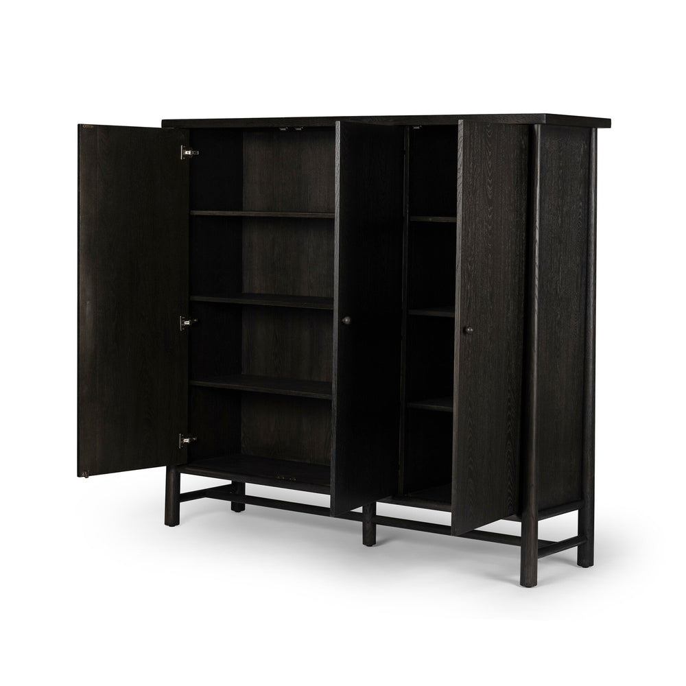 Renaud 3-Door Cabinet - Charcoal Oak Veneer