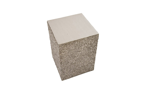 String Theory Pedestal, Silver Leaf, Small