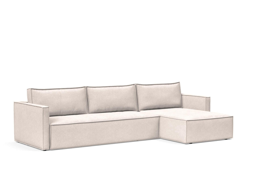 NEWILLA SOFA BED W/LOUNGER 57"X118", W/SLIM ARM RESTS