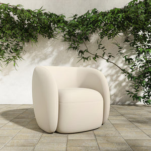 Rae Outdoor Accent Chair in Cream