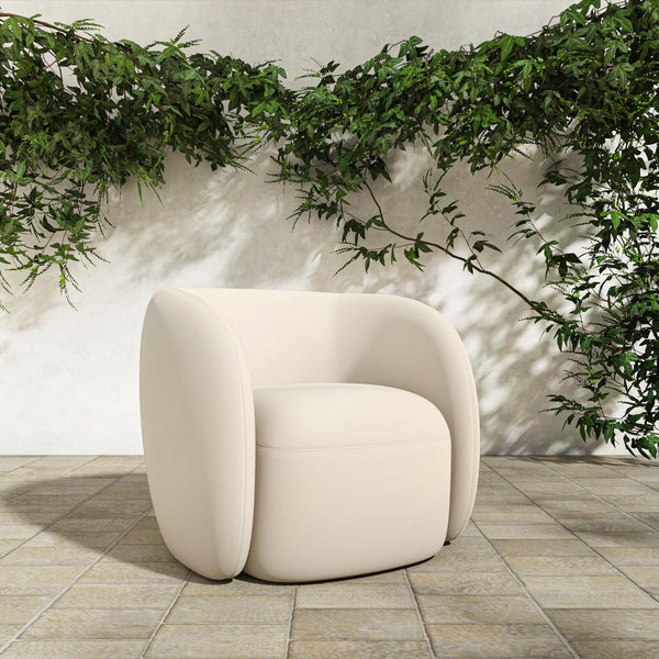 Rae Outdoor Accent Chair in Cream