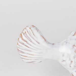 Spike II (Large) 10L x 6W Off-White Ceramic Puffer Fish