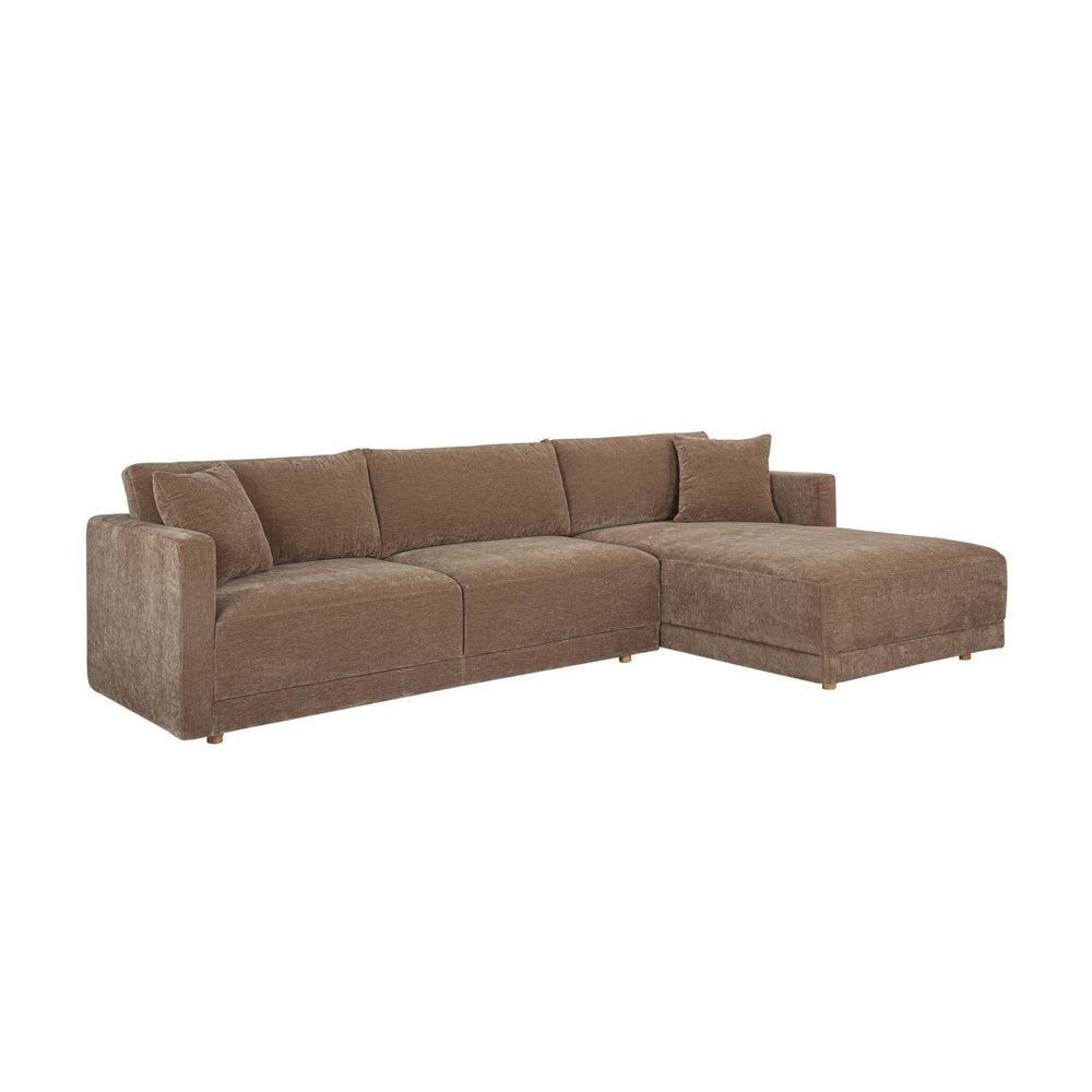Bryn Sectional Right Camel with Oak Legs