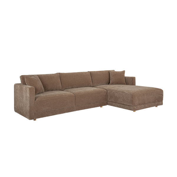 Bryn Sectional Right Camel with Oak Legs