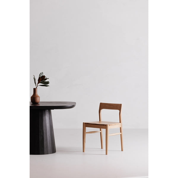 Moe's Owing Dining Chair Set in Natural Oak