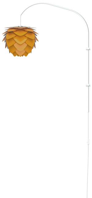 Aluvia Mini 1-Light Wall Lamp in Saffron with White Wall Hanger