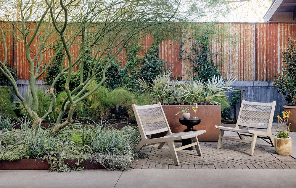 Julian Outdoor Chair In Weathered Grey