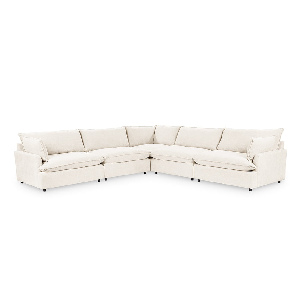 Caplan 5-Piece Modular Sectional in Elite-Ivory