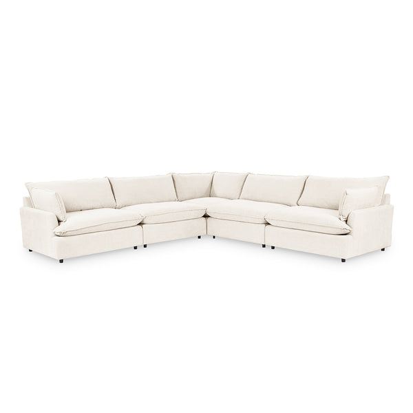 Caplan 5-Piece Modular Sectional in Elite-Ivory