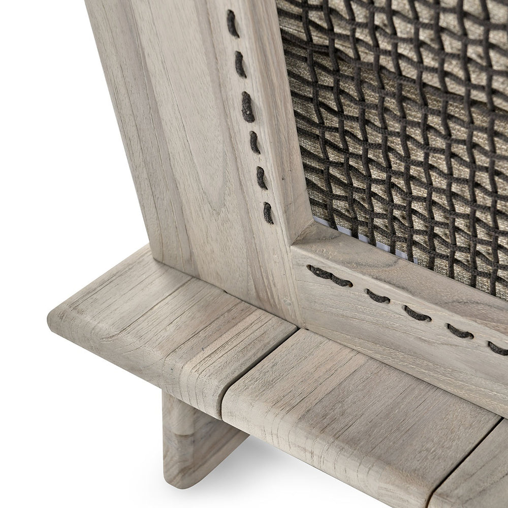 Livia Teak Outdoor Armless Chair - Taupe