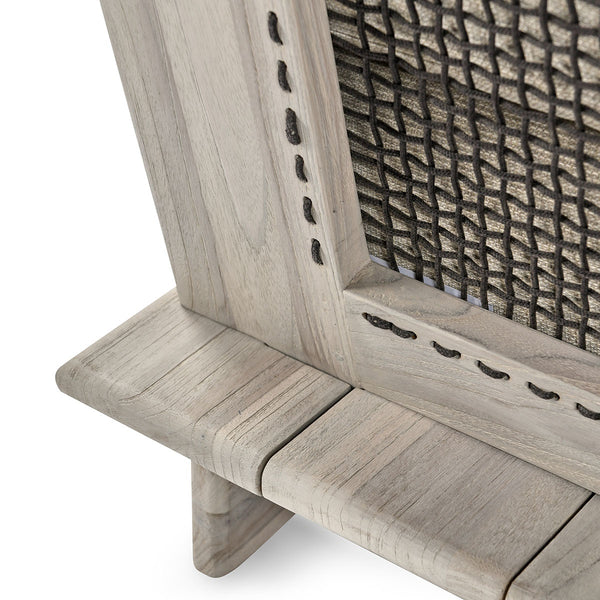 Livia Teak Outdoor Armless Chair - Taupe