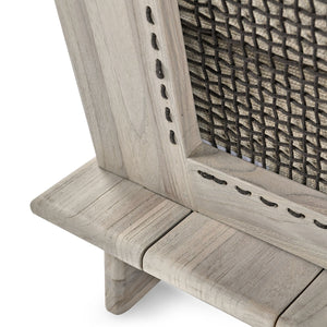 Livia Teak Outdoor Armless Chair - Taupe