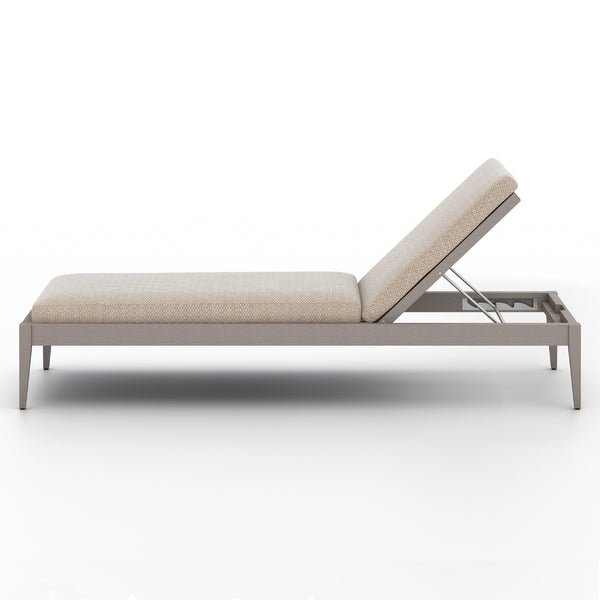 Sherwood Outdoor Chaise Lounge In Grey/Sand