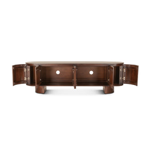 Athena 79" Media Console, Aged Mahogany
