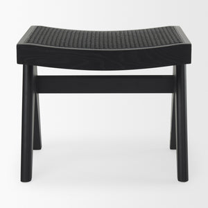 Arvin 21.7L x 17.7W x 18.1H Black Wooden Stool