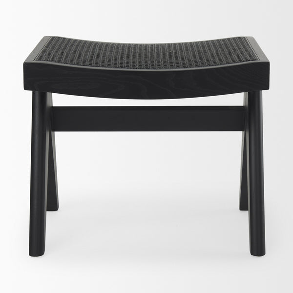 Arvin 21.7L x 17.7W x 18.1H Black Wooden Stool