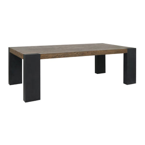 Deaven Solid Wood Rectangle Dining Table - Toasted Brown
