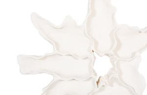 Cast Carved Root Wall Art, White Stone