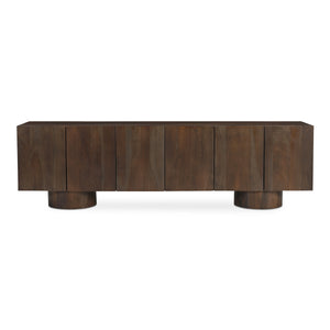 Hadley Media Unit in Warm Brown Neem Wood