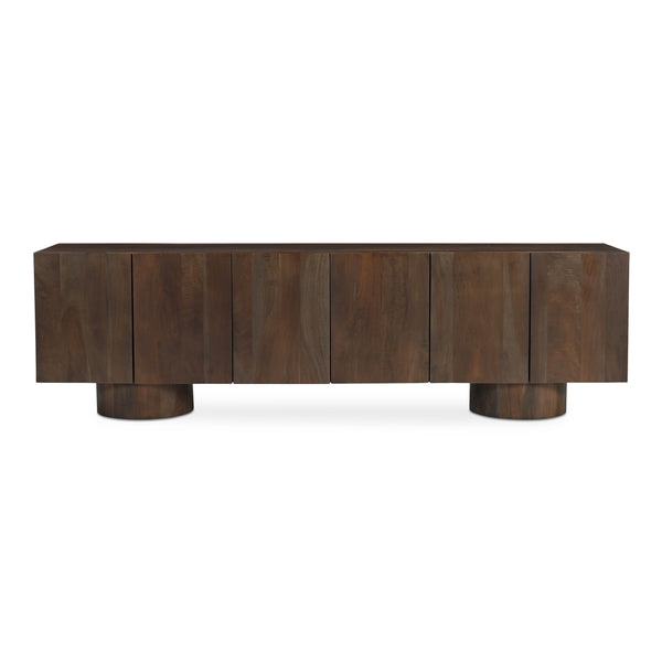 Hadley Media Unit in Warm Brown Neem Wood