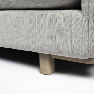 Roy I 84" Frost Gray Upholstered Three Seater Sofa