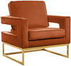 Alfonso Accent Chair In Cognac Velvet