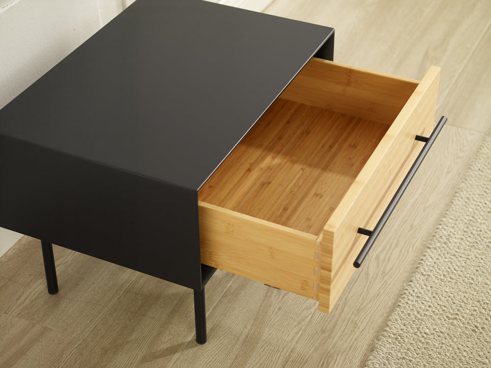 Santa Cruz 1 Drawer Nightstand, Wheat