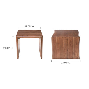 Tyrell Side Table in Natural Brown Acacia