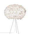 Eos 26" H Table Lamp in White with White Base