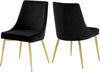 Lynette Dining Chair In Black Velvet and Gold
