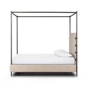 Anderson Canopy King Bed - Palm Ecru