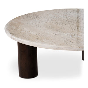 Moe's Landon Beige Travertine Coffee Table