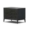 Rosenell Closed Nightstand - Black Oak Veneer
