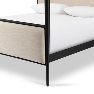Xander Canopy Queen Bed - Savoy Parchment